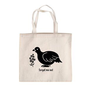 Forget Me Not Alaska Willow Ptarmigan Canvas Tote Bag